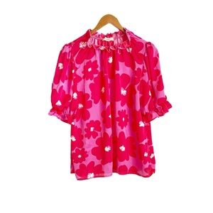 Entro Goodnight Floral Ruffle Top